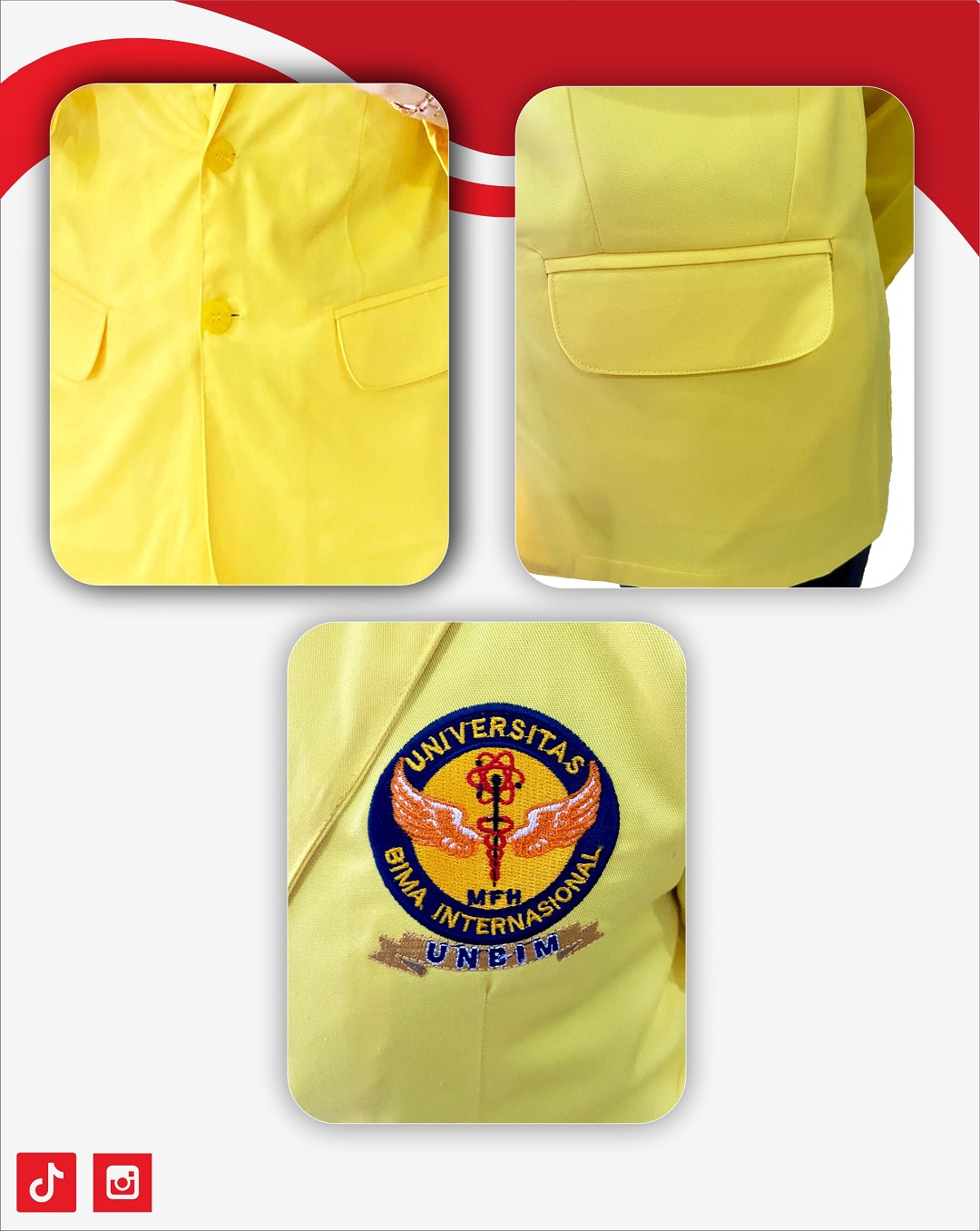 jas almamater kuning di tebing tinggi