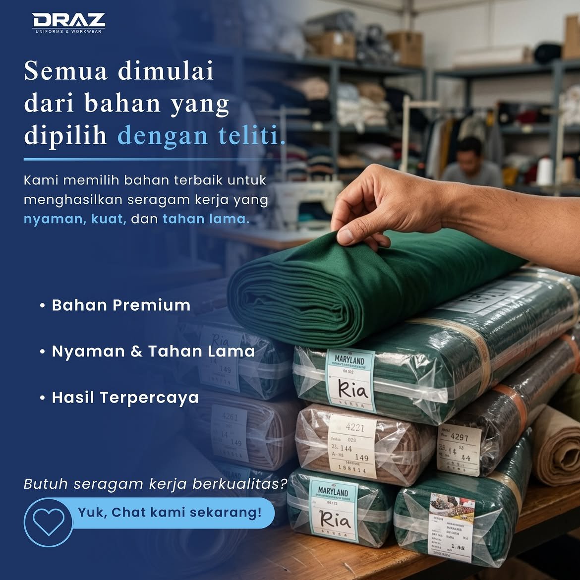 Pemilihan Bahan Kain Terbaik