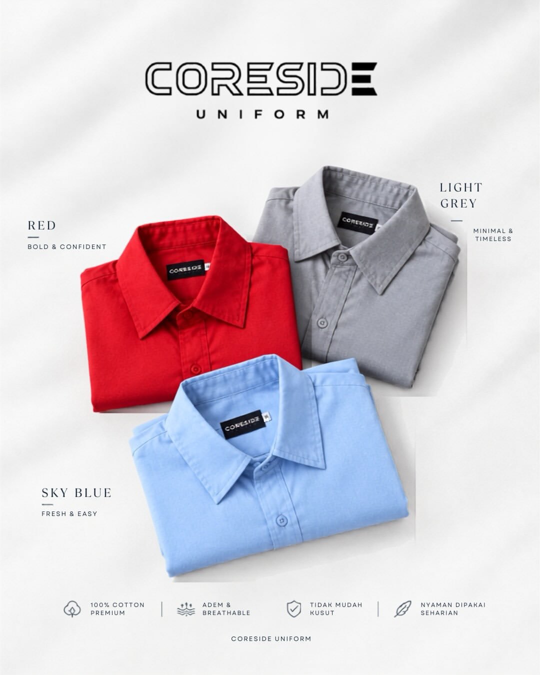 Biar outfit makin standout tanpa effort ✨Pilihan warna lengkap, tinggal pilih yang paling cocok!